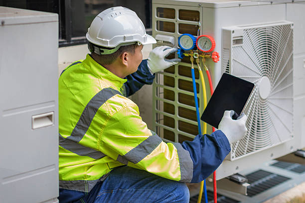 Professional Hvac technician working in Concord, VA